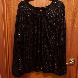 Torrid Black Sequin Women’s Top - Elegant Evening Wear